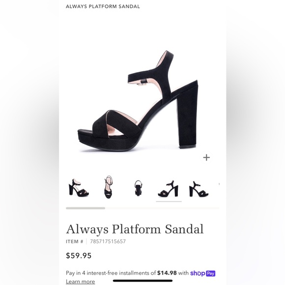 Size 9 black platform heels from Chinese Laundry in excellent condition! - Picture 2 of 5